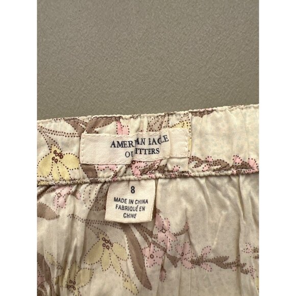 American Eagle Outfitters Silk Floral A Line Tiered Skirt Womens Size 8 Boho - Picture 3 of 7